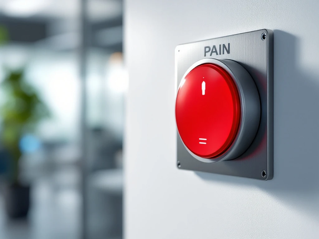 Rode noodknop op witte muur met metalen beveiligingspaneel en blauwe LED-indicatoren van Marshall Security